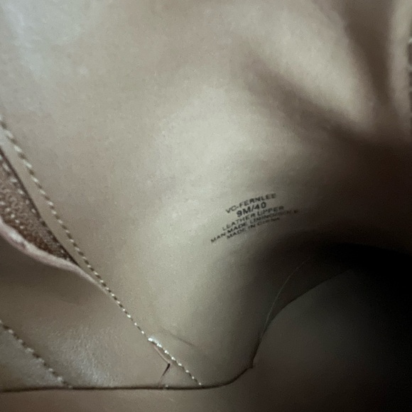 Vince Camuto Fernlee Tan Perforated Suede Block Heel Booties - Picture 7 of 7